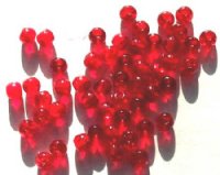 50 6mm Red Crackle Glass Beads